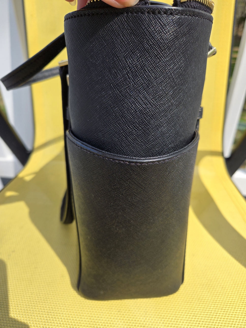 Michael Kors Black Saffiano Leather Tote Bag - Picture 8 of 15